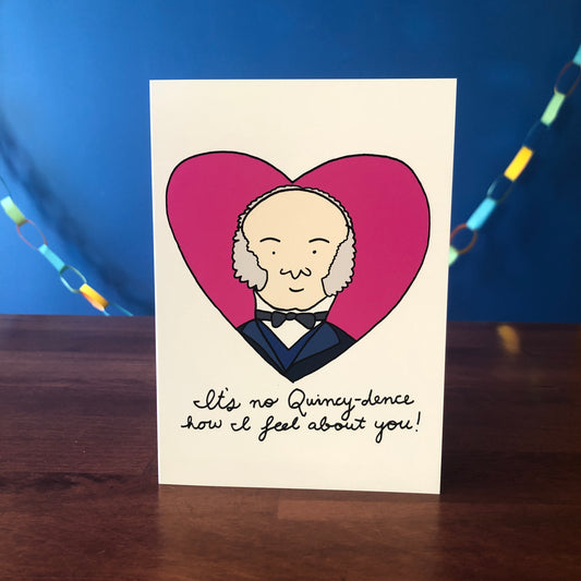 John Quincy Adams Presidents' Day/ Valentine's Day Greeting Card (5" x 7", with envelope)