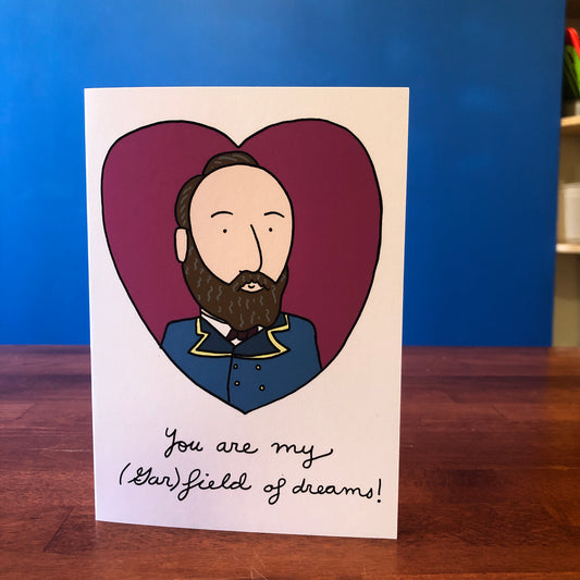 James Garfield Presidents' Day/ Valentine's Day Greeting Card (5" x 7", with envelope)