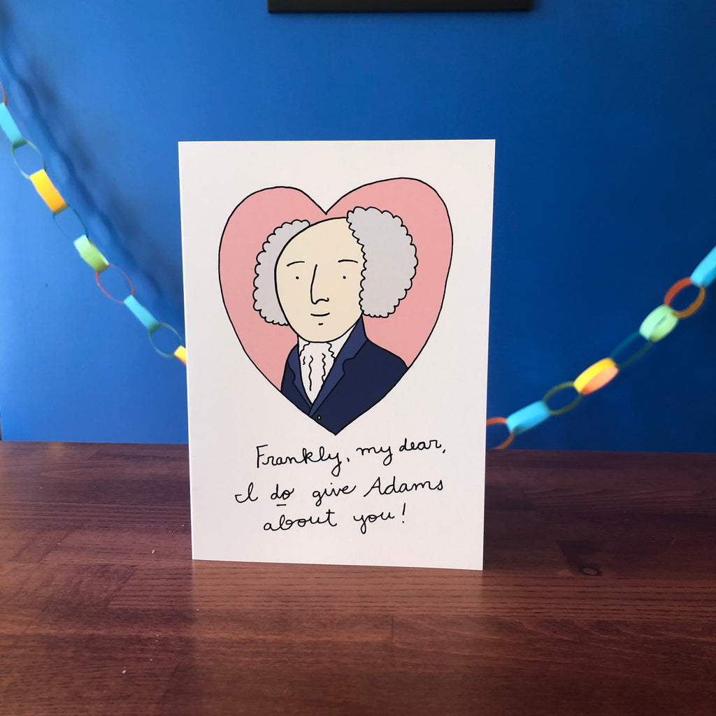 John Adams Presidents' Day/ Valentine's Day Greeting Card (5" x 7", with envelope)