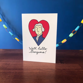 George Washington Presidents' Day/ Valentine's Day Greeting Card (5" x 7", with envelope)