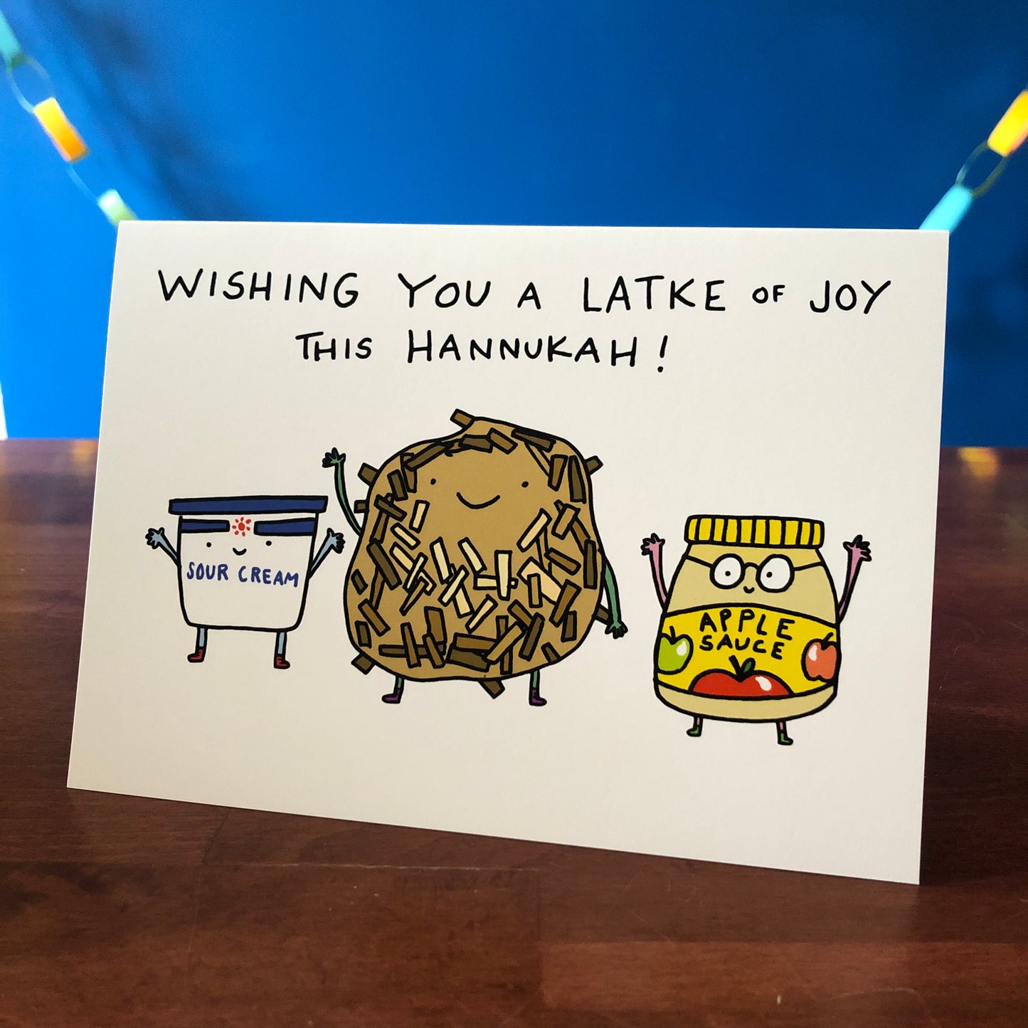 A Latke of Joy - Hannukah Holiday Greeting Card (5" x 7", with envelope)
