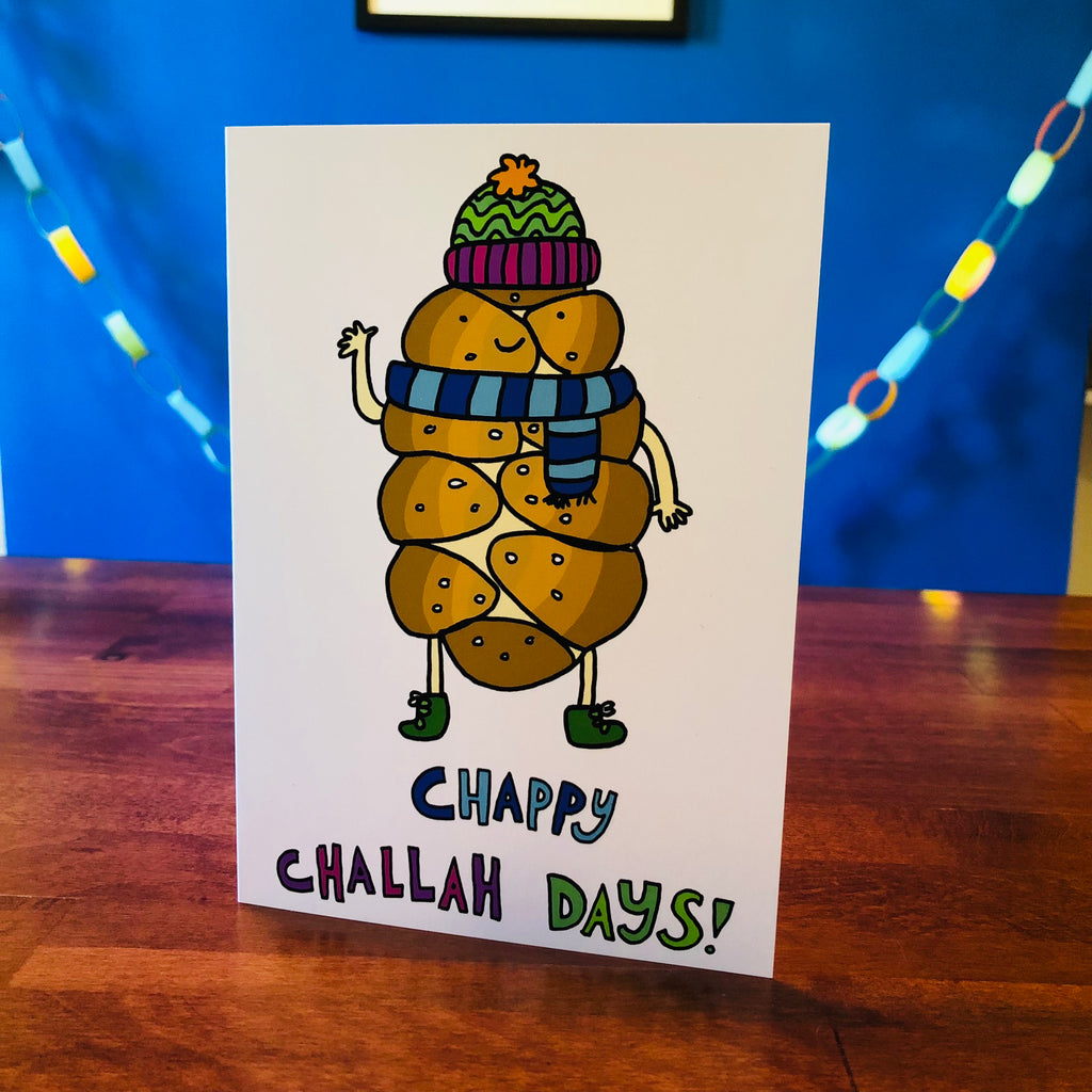 Chappy Challah Days Holiday Greeting Card (5" x 7", with envelope)