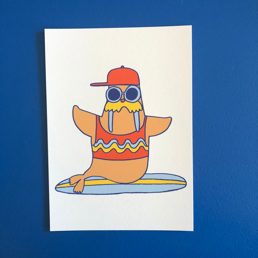 Cool Walrus (5" x 7" art print)