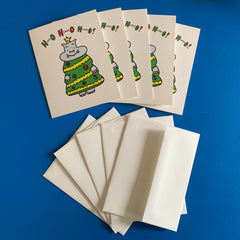 H(ipp)o H(ipp)o H(ipp)o! 4x6 Holiday Cards with Envelopes (5-pack, 10-pack)
