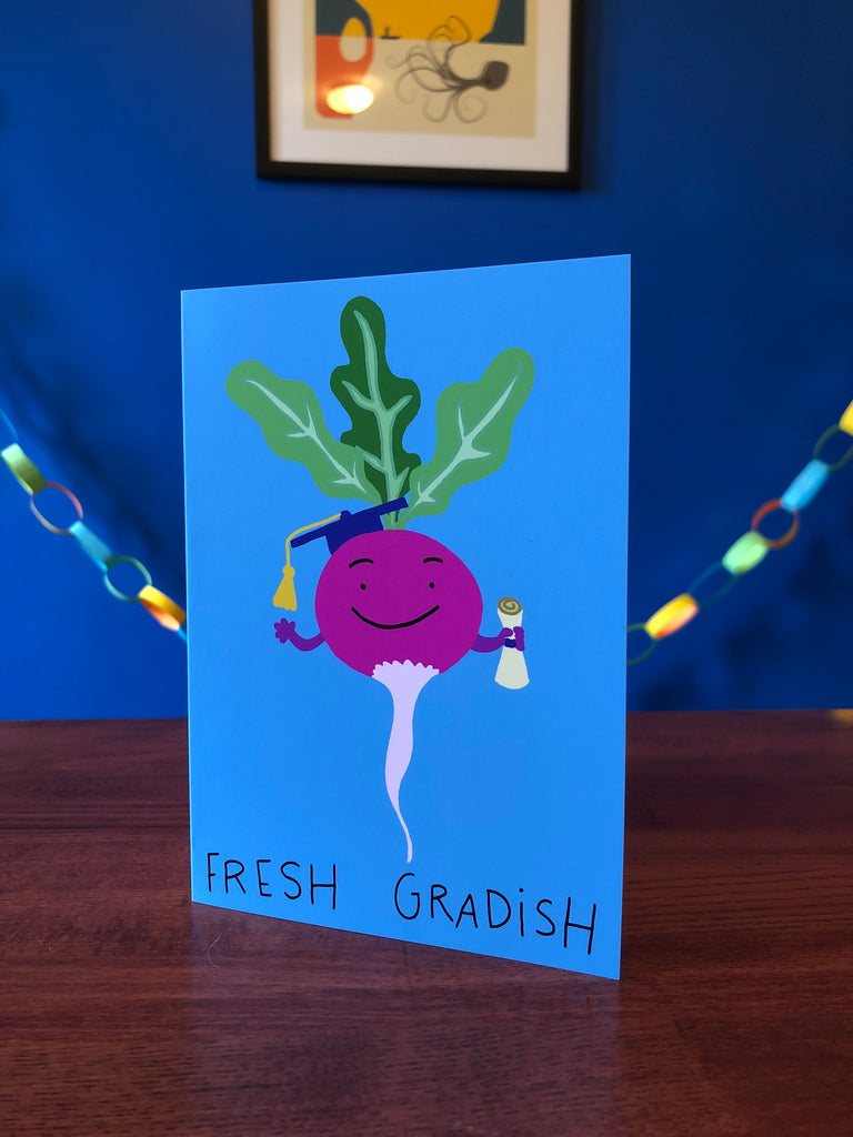 Fresh Gradish Greeting Card (5" x 7", with envelope)