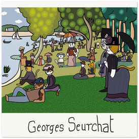 Georges Seurchat (With Signature) Art Print