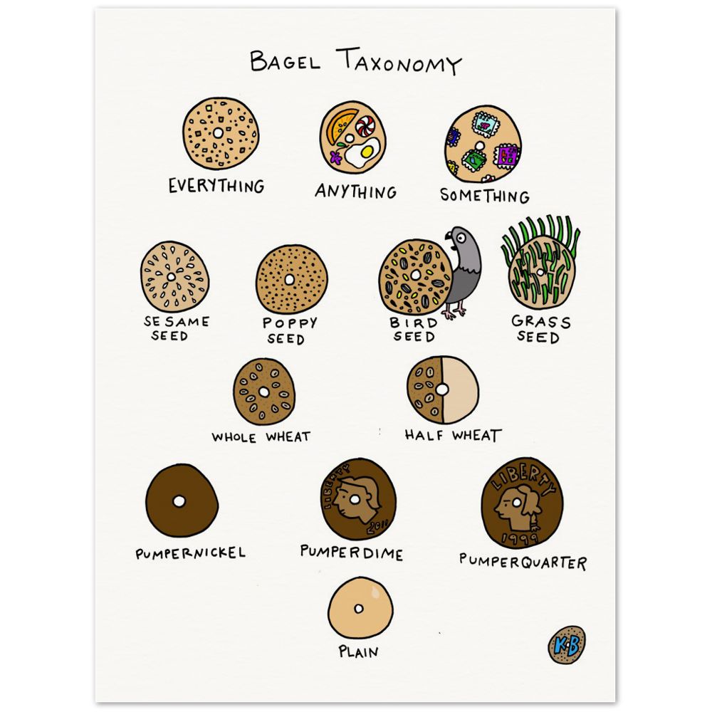 Bagel Taxonomy Art Print
