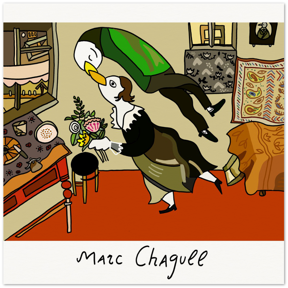 Marc Chagull 12 x 12 in Art Print