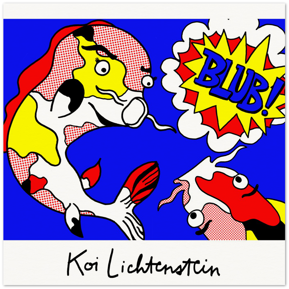 Koi Lichtenstein 12 x 12 in Art Print