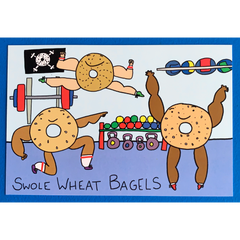Bagel-themed Postcards (10-pack, 6" by 4")